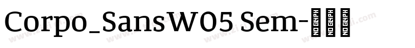 Corpo_SansW05 Sem字体转换